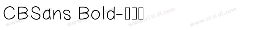 CBSans Bold字体转换
